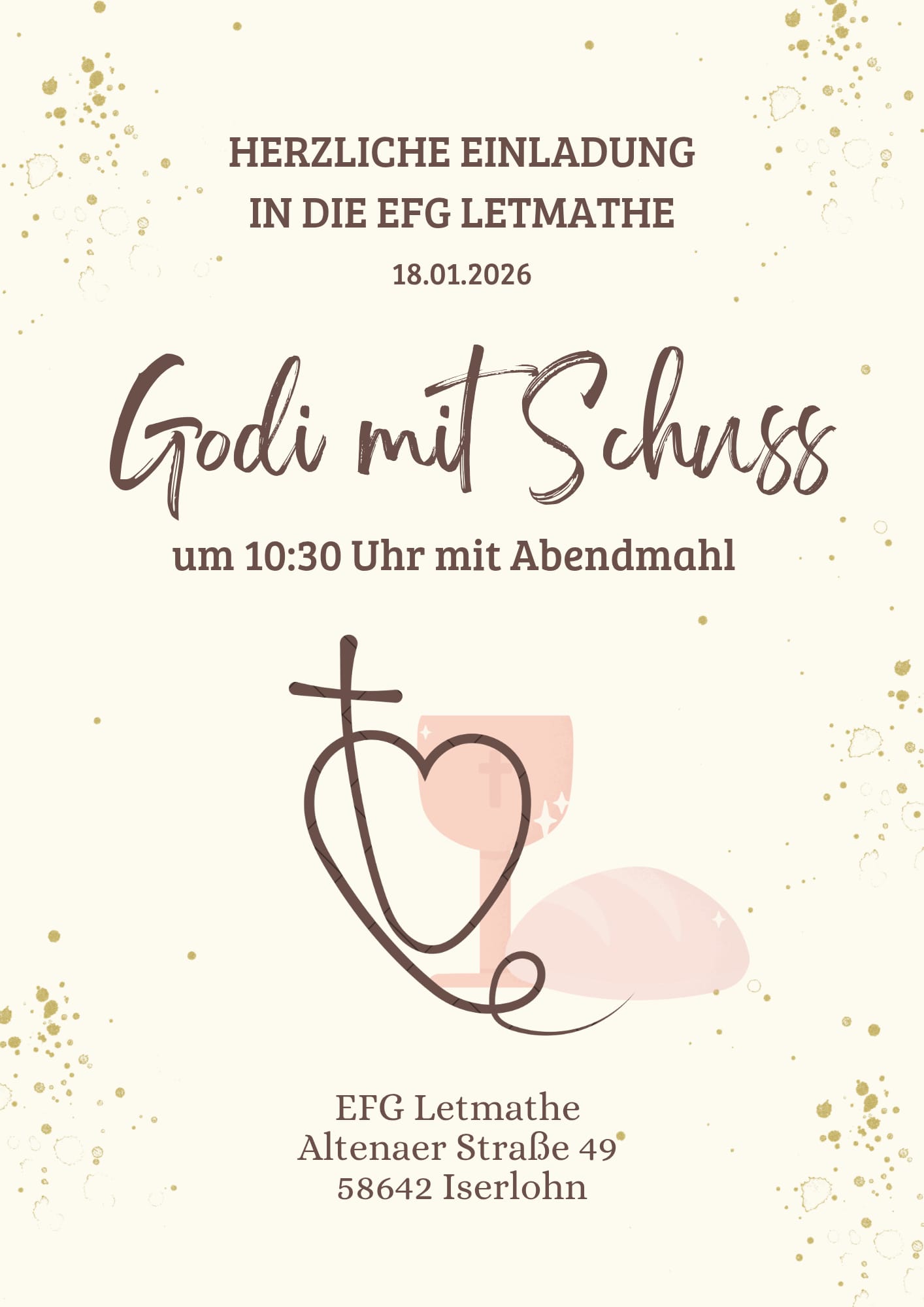 Herzliche Einladung zum Gottesdienst am 18.01.2026, um 10:30 Uhr