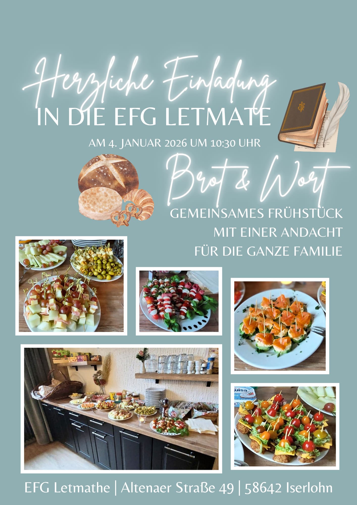 Herzliche Einladung zu Brot und Wort am 04.01.2026, um 10:30 Uhr .. mit Frühstück