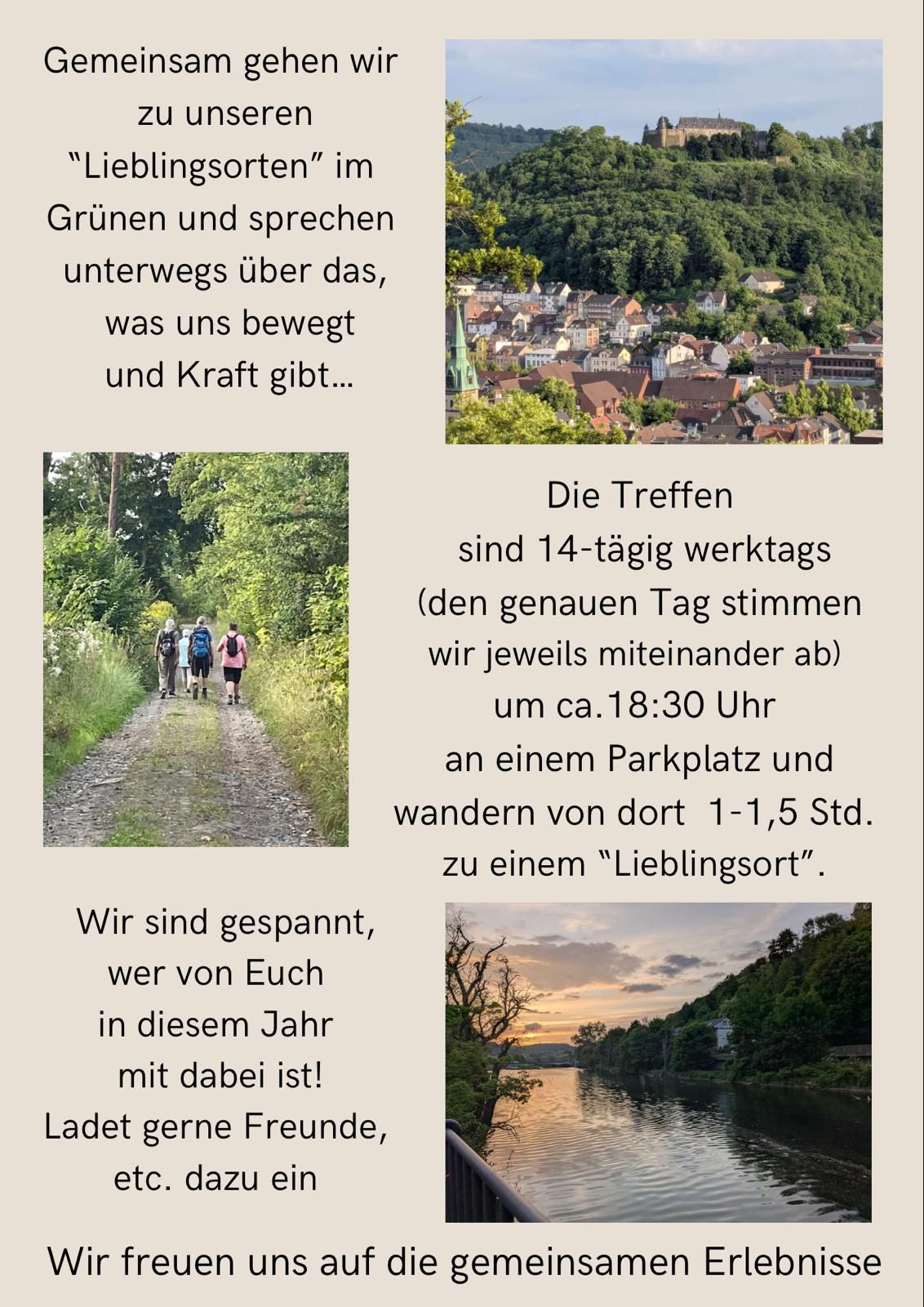 Lieblingsorte: Zeigen von sehenswerten Orten beim Spaziergang m. F.Gerstenberg.